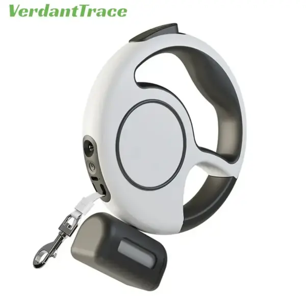Retractable Dog Leash Reflective Rope Safety Release Built-in Poop Bag Holder Long Battery Life U-Shaped Safety Release for Pet - Image 8