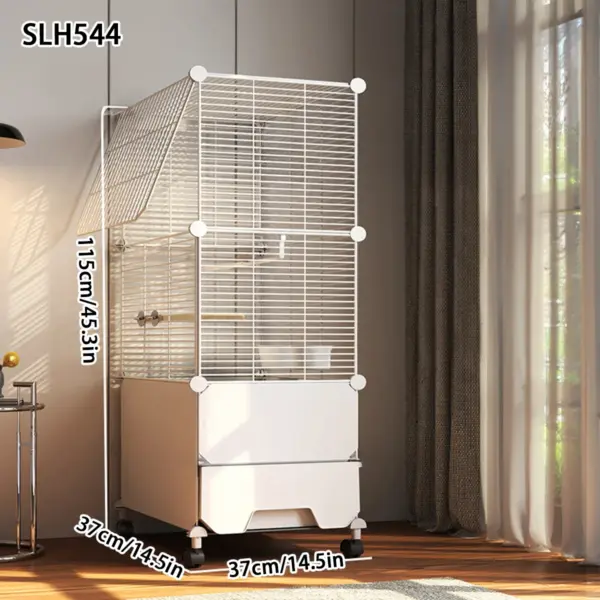 Bird Cage Parrot Cage Extra Large Household Winter House Large Black Phoenix Budgerigar Special Splash-Proof Breeding Cage - Image 7