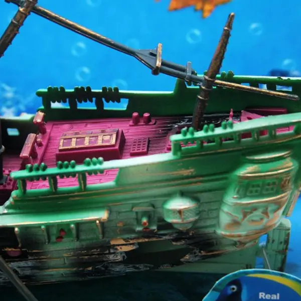 Large Aquarium Decoration Boat Aquarium Ship Air Split Shipwreck Fish Tank DIY And Home Decorating - Image 8