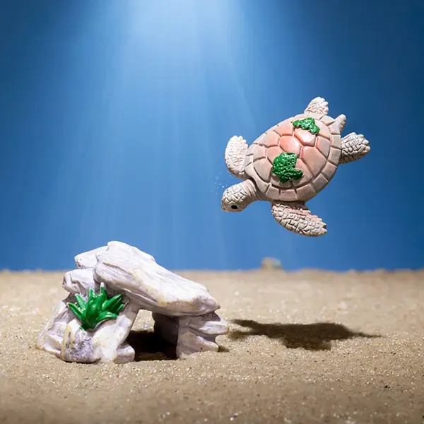 Mini Cute Whale Shark Turtle Aquarium For DIY Fish Tank Micro Landscape Simulated Submarine World Animals Home Desktop Ornament - Image 6