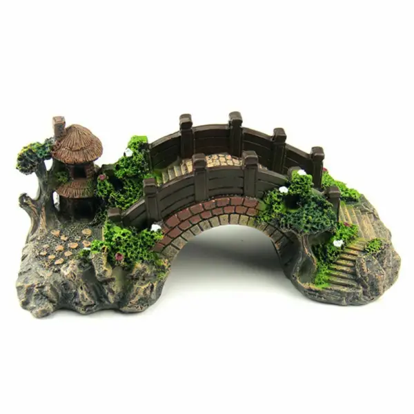 Aquarium Zubehör Laube Baum Pflanze gefälschte Landschafts bau Aquarium Ornament künstliche Brücke Steingarten Harz Aquarium Ornamente - Image 2