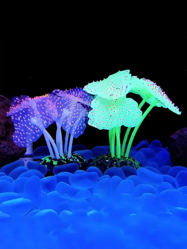 Aquarium Zubehör Anemone Unkraut Fisch Zubehör Kunststoff dekorieren Dekoration simulieren künstlich leuchtende Pflanzen Wasser - Image 13