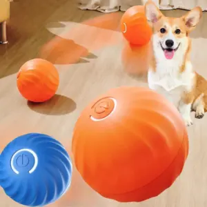 Haustier Spielzeug Ball Automatische Moving Hund Spielzeug Ball Smart USB Springen Rotierenden Interaktive Hund Kauen Spielzeug Ball für Welpen Ball Spielzeug