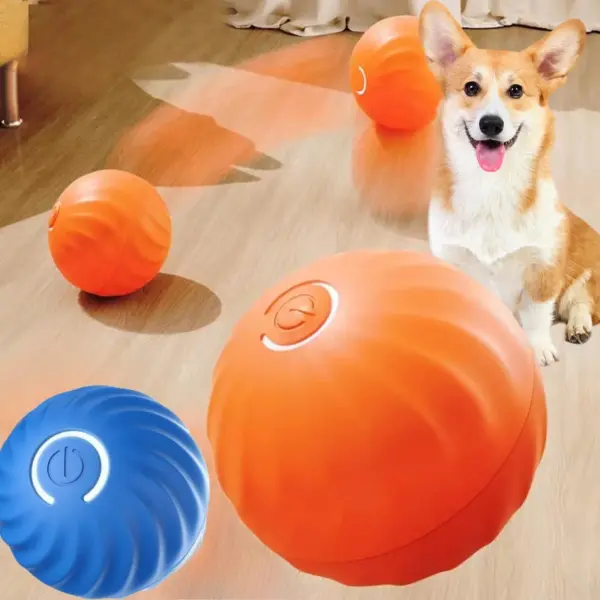 Haustier Spielzeug Ball Automatische Moving Hund Spielzeug Ball Smart USB Springen Rotierenden Interaktive Hund Kauen Spielzeug Ball für Welpen Ball Spielzeug