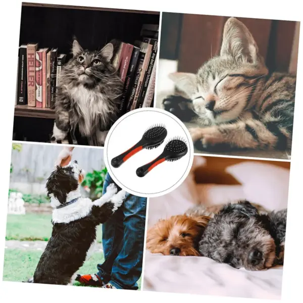 Double Sided Dog Brush Two Sided Pin Bristle Pet Brush Pet Hair Comb Dense Bristle Brush Deshedding Dog Brush Dog Pin Brush - Image 17