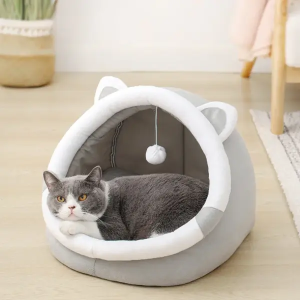 Katzen-Cottage, Katzen-Haustierstreu, halbgeschlossener Zwinger, Katzenhaus, Heimtierbedarf, kleine und mittelgroße Hunde sind universell für alle Jahreszeiten - Image 4