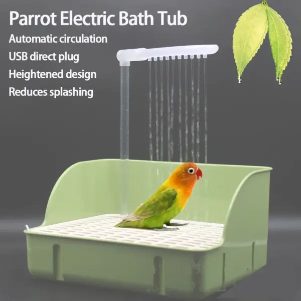 Bird Bathing Tub Shower Box Automatic Parrot Bath Fountain Multipurpose Bird Bathtub With Multiple Faucets For Birds Cleaning - Image 2