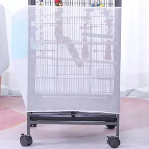 Bird Cage Cover Airy Keeps Cage Clean Breathable Easy to Clean Bird Cage Catcher for Cockatoo Bluebirds Parrot Parakeet Budgies
