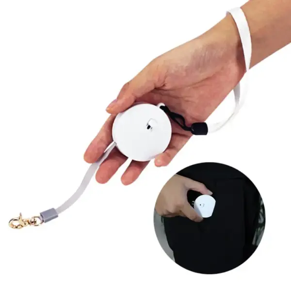 Retractable Dog Leash 2m Length Mini Pocketable with Adjustable Metal Carabiner for S/M Size Puppy and Kitty Pet Automatic Leash - Image 6