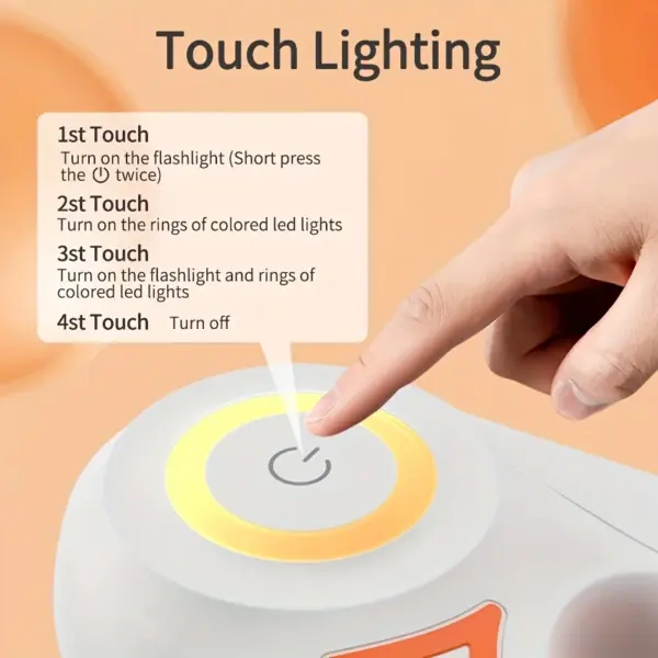 Retractable Dog Leash with Flashlight   Front Safety Led Light  360°Tangle Free Training Leash - Image 2
