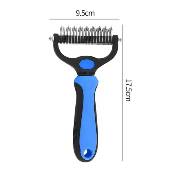 Dog Deshedding Brush Professional Pet Shedding Brush for Dogs Cats Fur Knot Cutter Double sided Pet Grooming Clean Comb - Image 7
