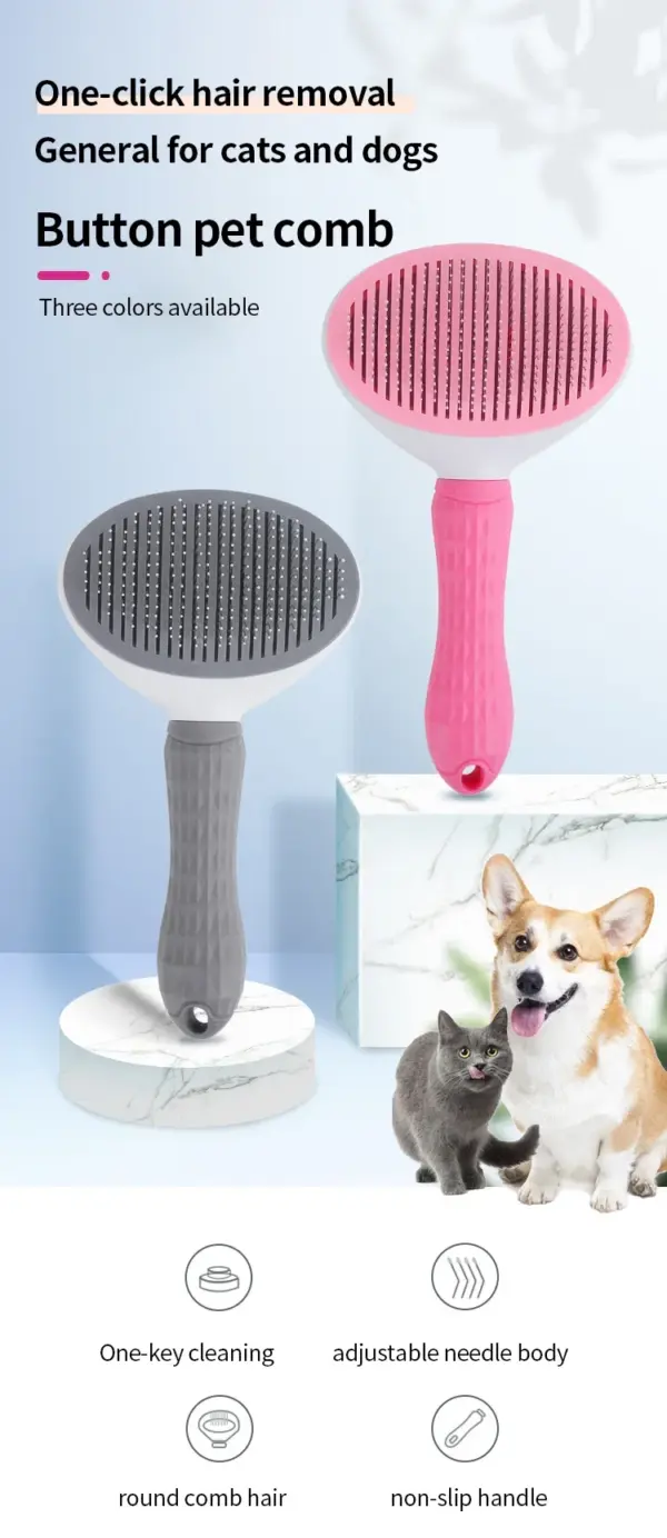 Pet Cat Hair Brush Dog Comb Grooming And Care Cat Brush Stainless Steel Comb For Long Hair Dog Cleaning Pets Cat Dog Accessories - Image 11