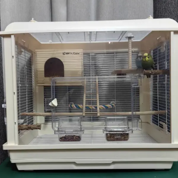 Wooden Bird House Nest Birds Breeding Box Pet Bird House Nest Bird Parrot Breeding Cages Pet Accessories Home Balcony Decoration - Image 3
