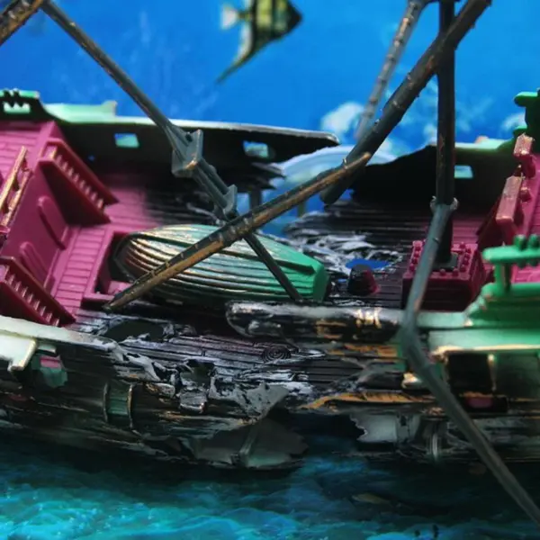 Large Aquarium Decoration Boat Aquarium Ship Air Split Shipwreck Fish Tank DIY And Home Decorating - Image 9