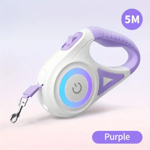 Retractable Dog Leash with Flashlight   Front Safety Led Light  360°Tangle Free Training Leash