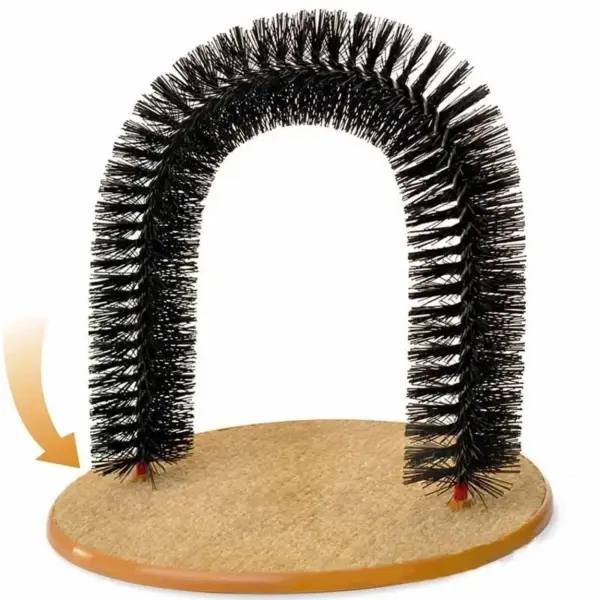 Katzenspielzeug Bogen Selbst Grooming Pamper Katze mit einer Massage Pflege Reibbürste mit Kratzpad Spielzeug für Katzen Interaktives Spielzeug - Image 8