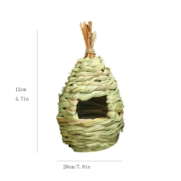 Birds Nest Bird Cage Natural Grass Egg Cage Bird House Outdoor Decorative Weaved Hanging Parrot Nest Houses Pet Bedroom - Image 9