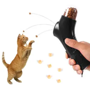 Hundefutter-Trainingsgerät, tragbarer interaktiver Leckerli-Spender, Launcher-Pistole, Haustier-Leckerli-Werfer für das Training von Hunden und Katzen