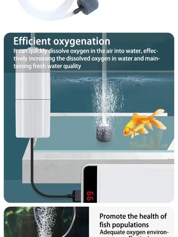 Tragbare USB-Aquarium-Luftpumpe: Mini-Oxygenator für Aquarien und Wasserzubehör - Image 14