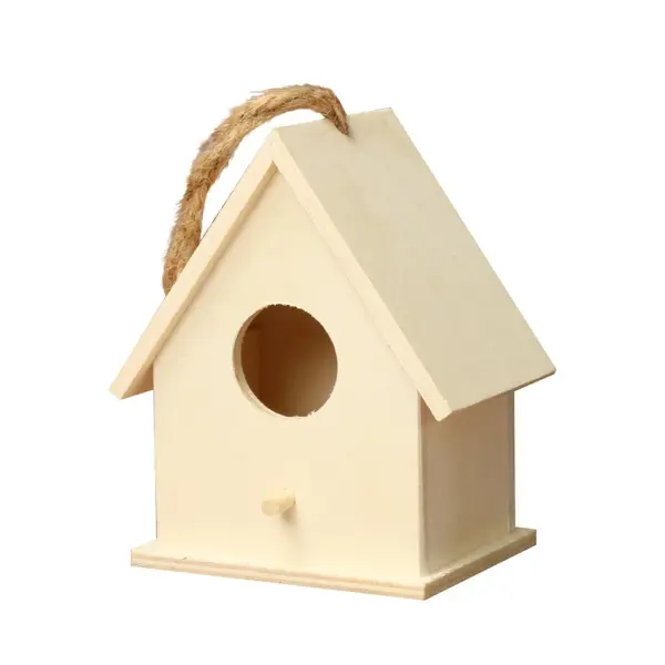 Wooden Mini Bird Cage Outdoor Hanging Birdhouse Box Garden Bird Cages Home Yard Decoration Bird Products Wooden Bird Parrot Nest - Image 3