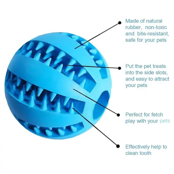 Hund Spielzeug Ball Interaktive Gummi Bälle Welpen Kauen Spielzeug Haustier Zahn Reinigung Ball Katzen Haustiere Lebensmittel Behandeln Feeder Silikon Bälle Spielzeug - Image 5