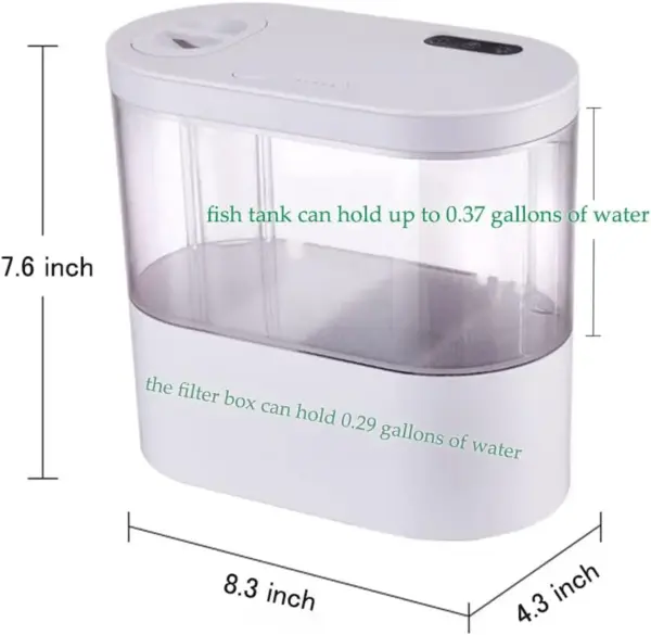 Mini Desktop Kreatives Aquarium USB Eingebaute Wasserpumpe/LED-Licht/Filter Selbstzirkulation Selbstzirkulation Kleiner Goldfischtank - Image 12
