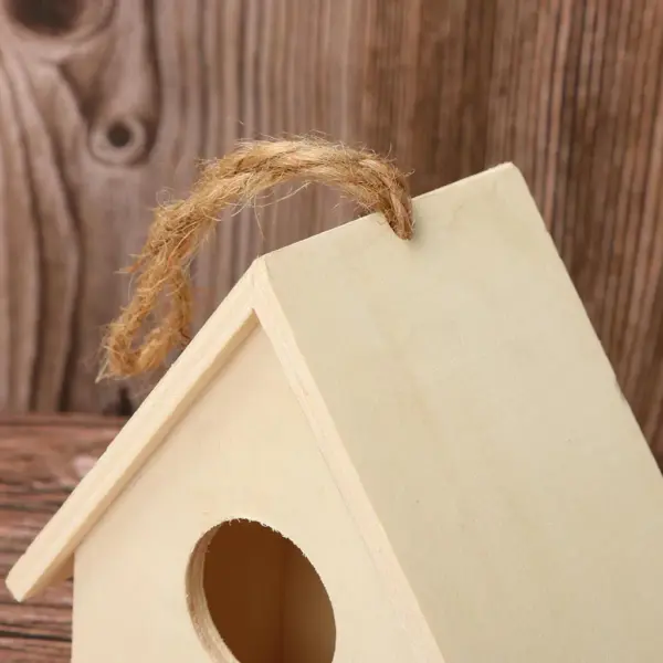 Wooden Mini Bird Cage Outdoor Hanging Birdhouse Box Garden Bird Cages Home Yard Decoration Bird Products Wooden Bird Parrot Nest - Image 15