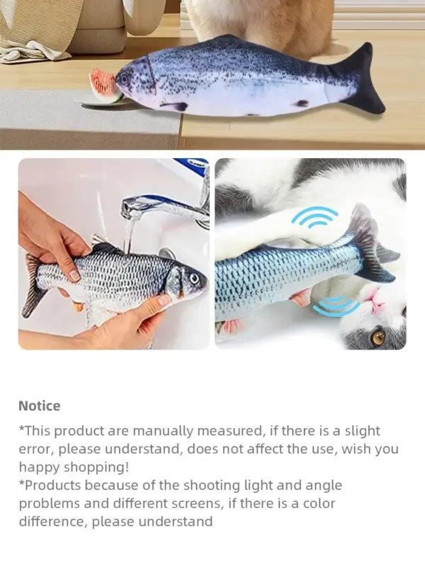 Katze Hund Spielzeug Fisch USB Lade Elektrische Floppy Simulation Fisch Interaktive Ausbildung Zähne Schleifen Haustier Kauen Spielzeug - Image 16