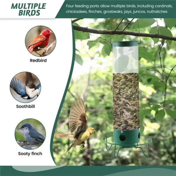 WON Droll Yankees Squirrel-Proof Wild Bird Feeder Outdoor Patio Wrought Iron Hanging Bird Feeder - Image 13