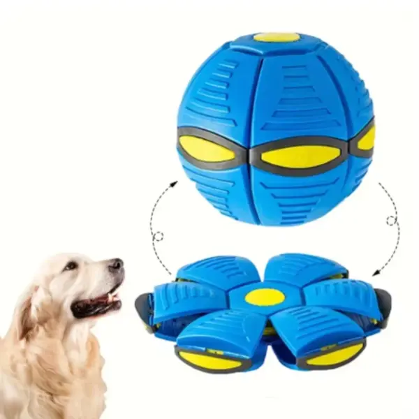 Haustier-Hüpfball, Trittball, fliegende Untertasse, verformter Ball, zwei Formen, hüpfender Hundeball im Freien, Spielzeug, Geschenk - Image 11