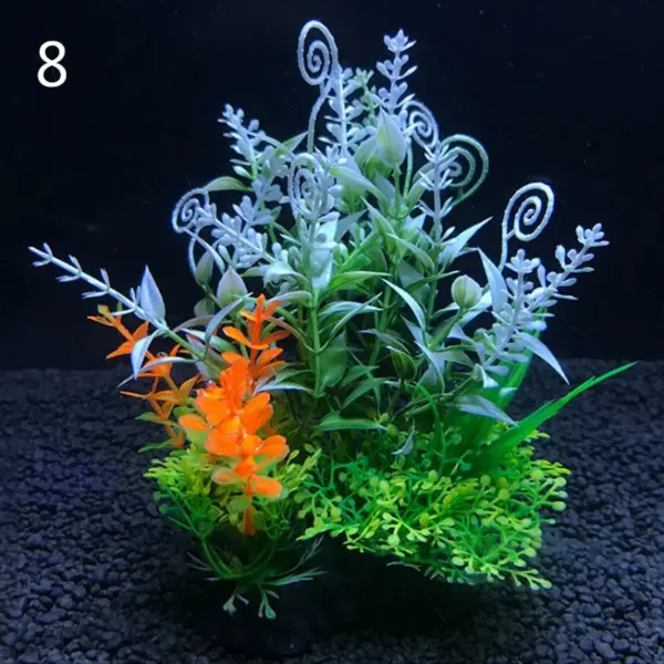 12 Kinds Artificial Aquarium Decor Plants Water Weeds Ornament Aquatic Plant Fish Tank Grass Decoration Accessories 14cm - Image 10