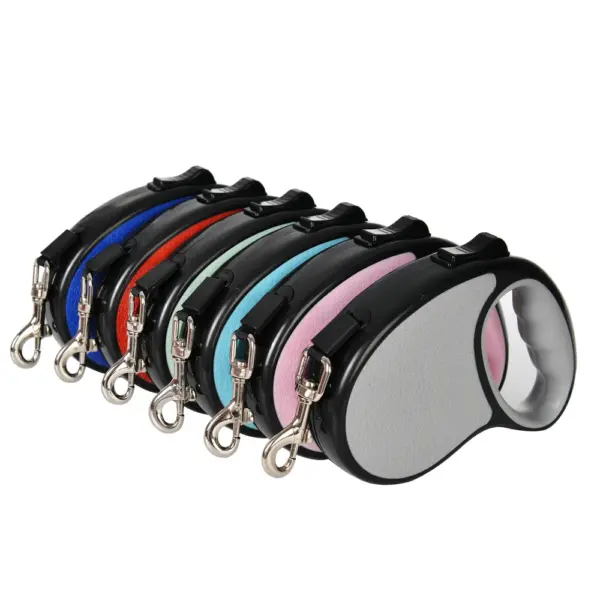 Retractable 3/5m Dog Leashes Automatic Pet Nylon Solid Traction Rope Outdoor Walking Training Lead Roulette Leash Puppy Supplies - Image 2
