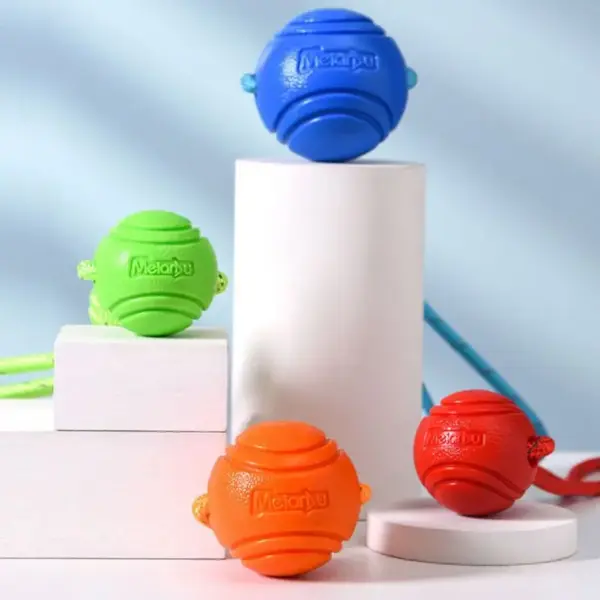 Hundeball-Spielzeug, federnde Gummiball, Kauspielzeug, Haustier-Hunde-Spielzeugball mit Schnur, interaktives Spielzeug für große Hunde, Welpen-Spiele, Spielzeug - Image 15