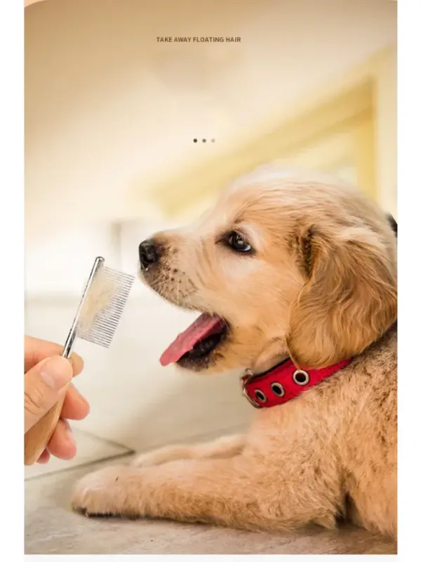Edelstahl-Gesichtshaar-Reinigungskamm für Katzen und Hunde, Mini-Pflegebürste für Haustiere, dichter Zahn, kleiner Kamm, Hunde- und Katzenzubehör - Image 12