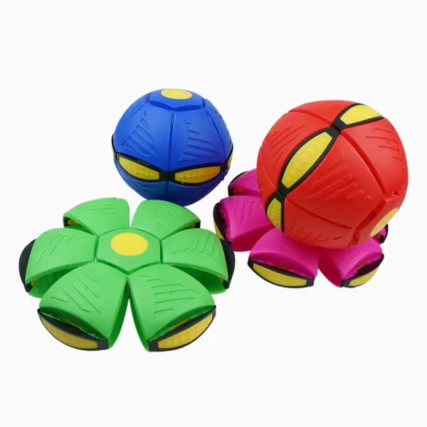 Haustier-Hüpfball, Trittball, fliegende Untertasse, verformter Ball, zwei Formen, hüpfender Hundeball im Freien, Spielzeug, Geschenk - Image 3