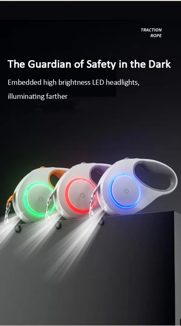 Automatic Retractable Dog Leash 5m LED Light Scalable Dog For Puppy Walking Running Outdoor Travel Hiking Traction Nylon Strap - Image 22