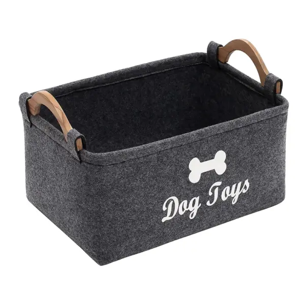 Filz Haustier Spielzeug Box Katze und Hund Spielzeug Lagerung Box Haustier Box Spielzeug Lagerung Box, geeignet für Die Organisation Von Haustier Liefert Kragen Zubehör - Image 7