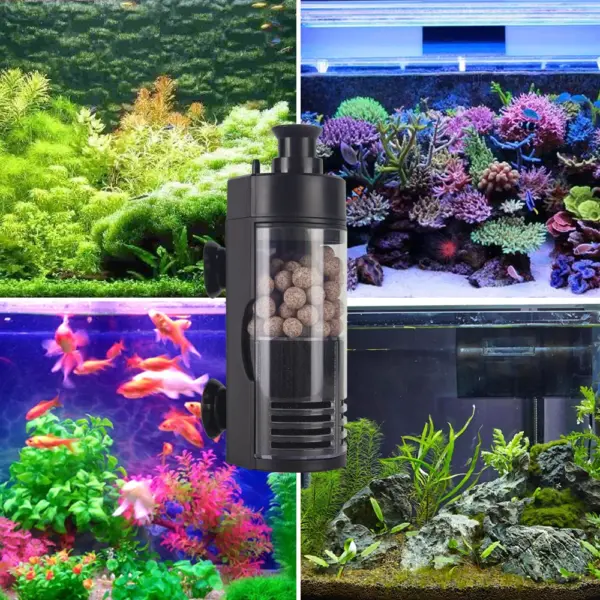 Fish Tank Air Pump Multifunctional Biochemical Sponge Filters Small Aquariums Filtration Reduces The Number of Water Changes - Image 4