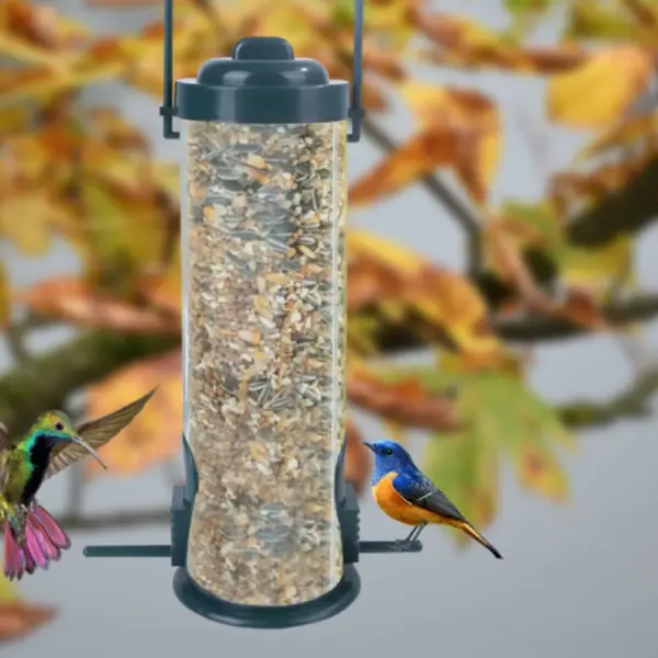 Multiple Holes Bird Feeder Automatic Foot Feeding Tool Pet Bird Feeder Outdoor Hanging Pet Food Dispenser for Flying Animals - Image 3
