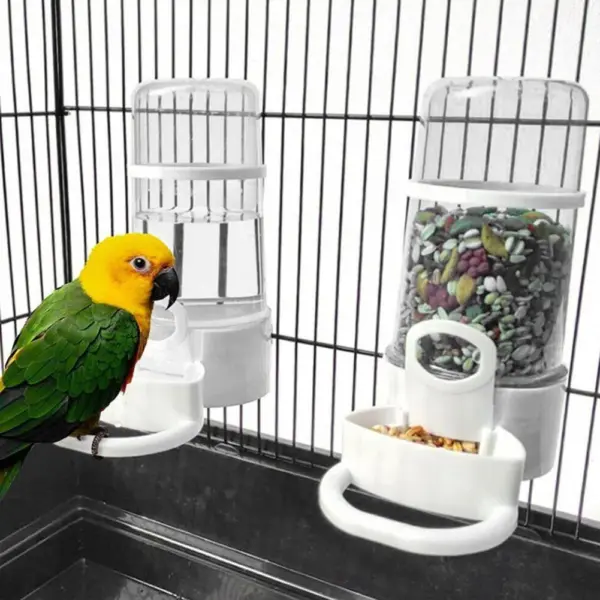 Automatic Bird Feeder Bird Water Drinker with Clip Pet Birds Water Dispenser Hanging Water Bottle Food Bowl For Parrot Bird Cage - Image 2