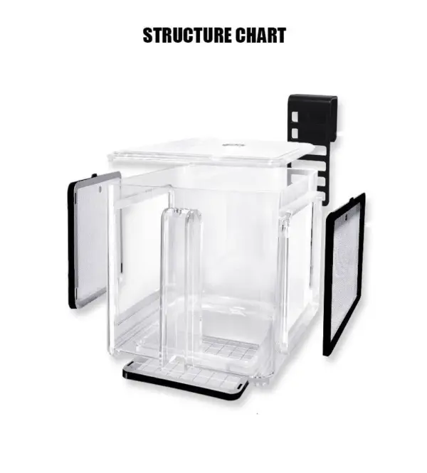 Aquarium Acrylic Fish Tank Breeder Box Isolation Box Detachable Fishbowl Ornamental Incubation Spawning Room Pneumatic Breeding - Image 14