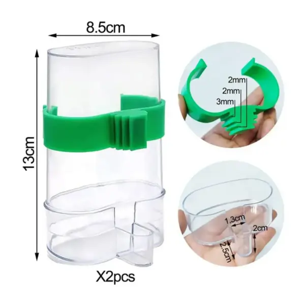 Automatic Bird Water Dispenser Bird Drinking Feeder Transparent Bird Cage Water Fountain for Budgie Cockatiel Lovebird Canary - Image 6
