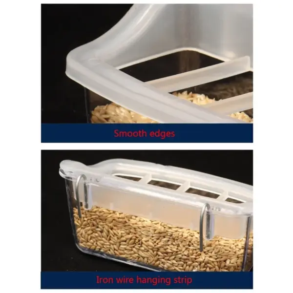 Bird Feeding Box Splashproof Dispenser Parrots Feeding Bowl Birds Cage Hanging Feeder Plastic Dropshipping - Image 5