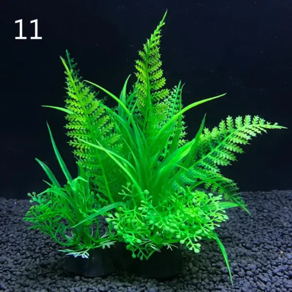12 Kinds Artificial Aquarium Decor Plants Water Weeds Ornament Aquatic Plant Fish Tank Grass Decoration Accessories 14cm - Image 17