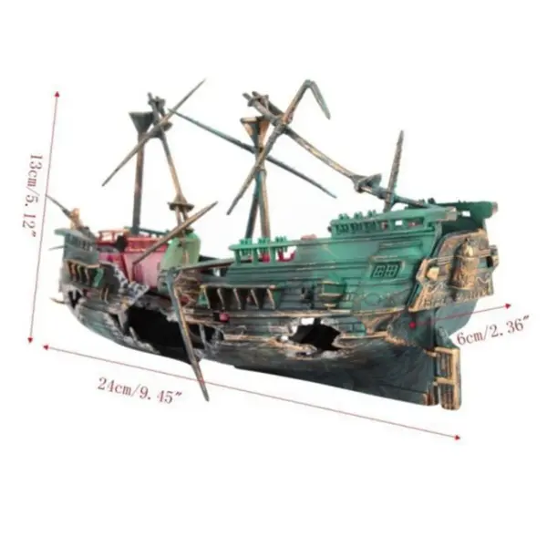 Large Aquarium Decoration Boat Aquarium Ship Air Split Shipwreck Fish Tank DIY And Home Decorating - Image 15