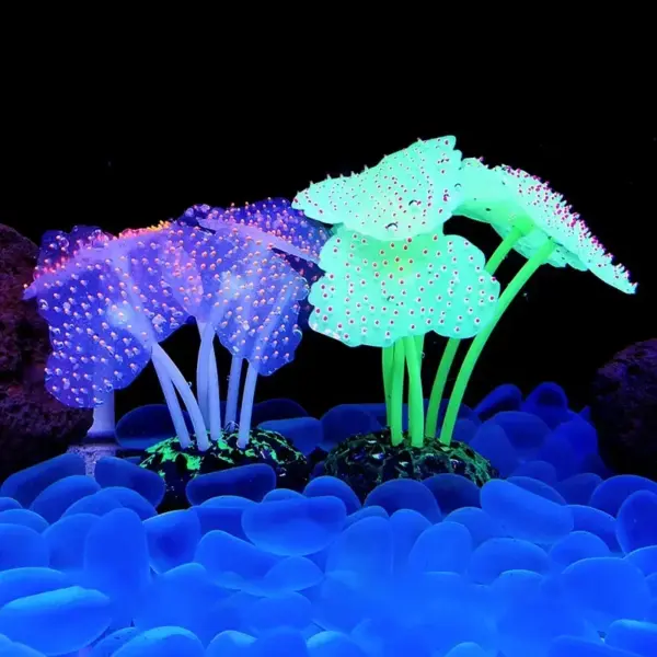 Aquarium Zubehör Anemone Unkraut Fisch Zubehör Kunststoff dekorieren Dekoration simulieren künstlich leuchtende Pflanzen Wasser - Image 14