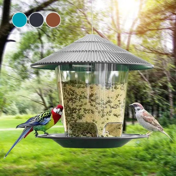 Bird Feeder For Outdoors Hanging Heavy Duty Weather Resistance Wild Bird Feeder Ideas For Bird Lovers Food Container With Rope - Image 13