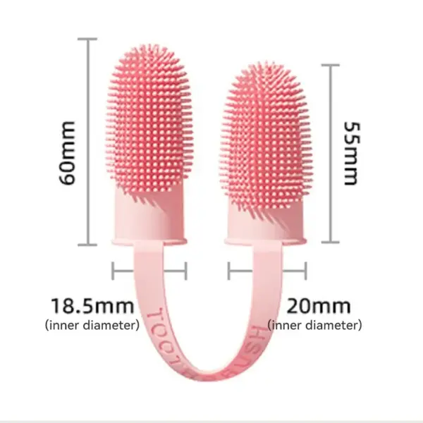 Pet Zwei-finger Zahnbürste Hund Katze Pet Liefert Zähne Reinigung Finger Set Oral Reinigung Werkzeuge Pet Zwei-finger zahnbürste Hund Katze - Image 6