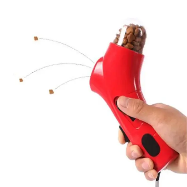 Hundefutter-Trainingsgerät, tragbarer interaktiver Leckerli-Spender, Launcher-Pistole, Haustier-Leckerli-Werfer für das Training von Hunden und Katzen - Image 16