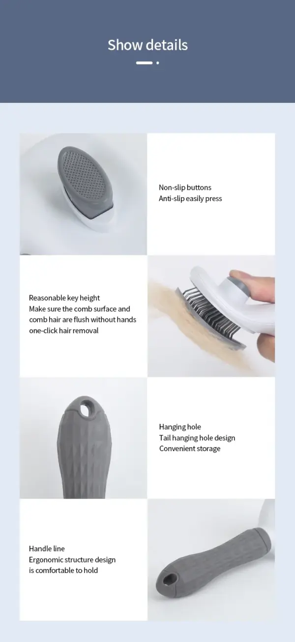 Pet Cat Hair Brush Dog Comb Grooming And Care Cat Brush Stainless Steel Comb For Long Hair Dog Cleaning Pets Cat Dog Accessories - Image 15
